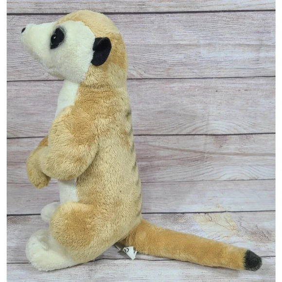 Wildlife Artists Plush Meerkat Stuffed Animal Realistic Tan White 12" 2010 - Picture 2 of 6